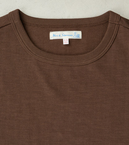 S218 Good Originals - 10.7oz Loopwheeled 2-Thread Heavyweight Longsleeve - 192 Chocolate