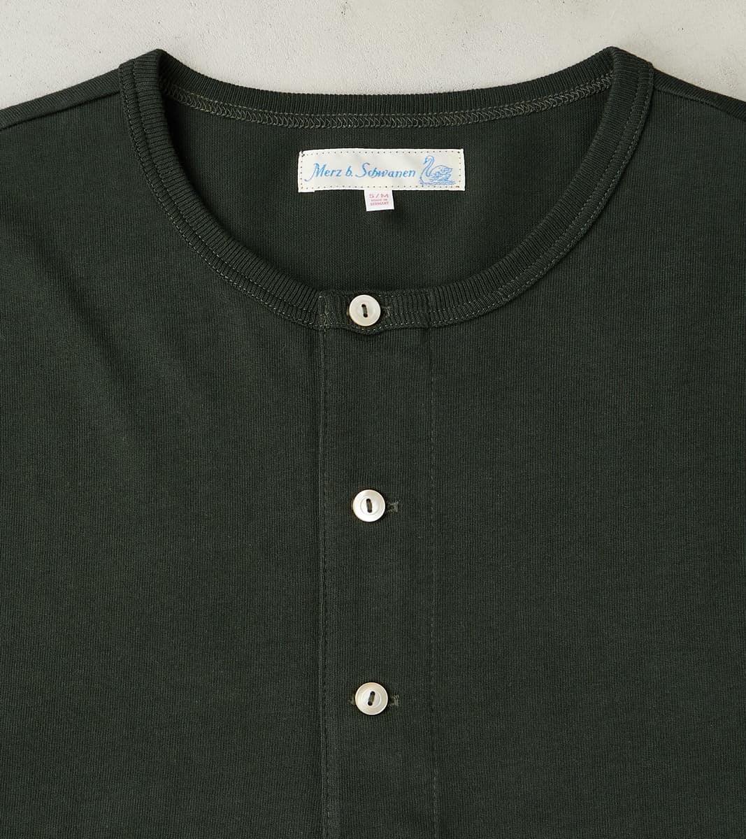 2M06 Good Originals - 6.8oz Vintage Machine 2-Thread Henley - 401 Forest