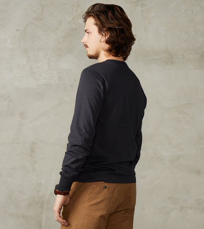 2M06 Good Originals - 6.8oz Vintage Machine 2-Thread Henley - 98 Charcoal
