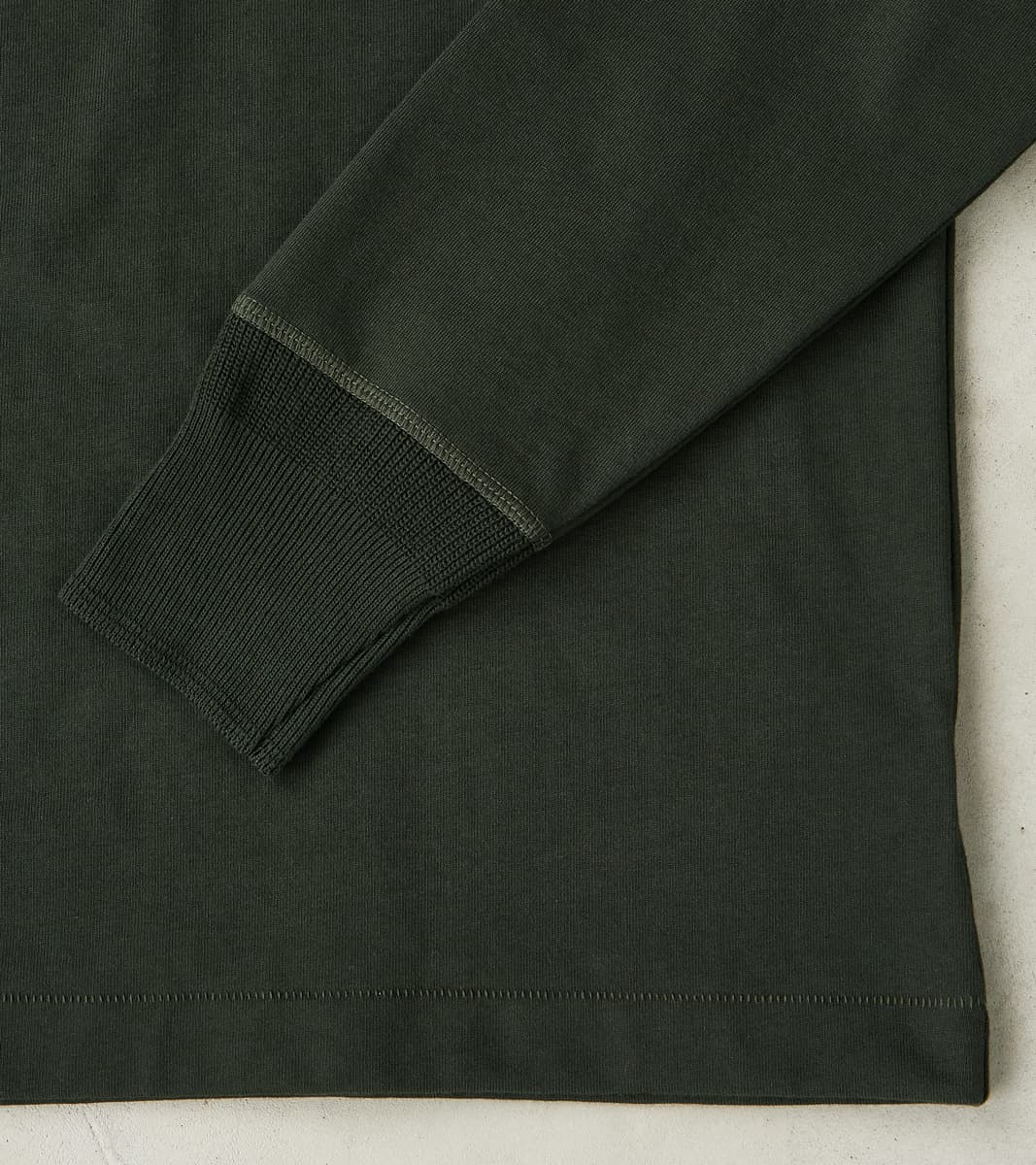 2M06 Good Originals - 6.8oz Vintage Machine 2-Thread Henley - 401 Forest