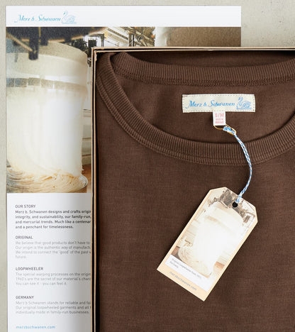 S218 Good Originals - 10.7oz Loopwheeled 2-Thread Heavyweight Longsleeve - 192 Chocolate