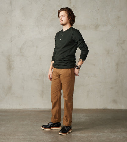 2M06 Good Originals - 6.8oz Vintage Machine 2-Thread Henley - 401 Forest