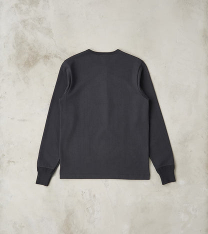 2M06 Good Originals - 6.8oz Vintage Machine 2-Thread Henley - 98 Charcoal