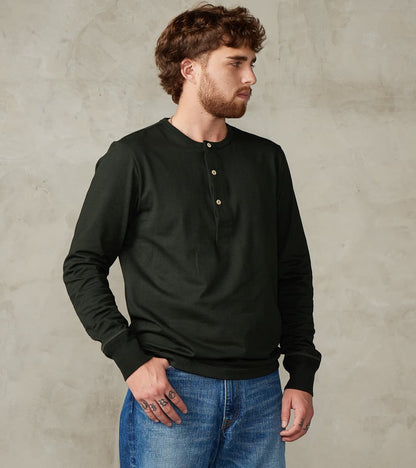 2M06 Good Originals - 6.8oz Vintage Machine 2-Thread Henley - 401 Forest