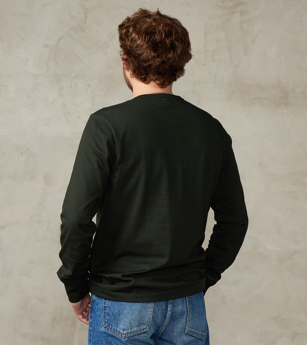 2M06 Good Originals - 6.8oz Vintage Machine 2-Thread Henley - 401 Forest