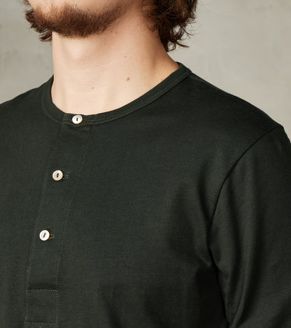 2M06 Good Originals - 6.8oz Vintage Machine 2-Thread Henley - 401 Forest