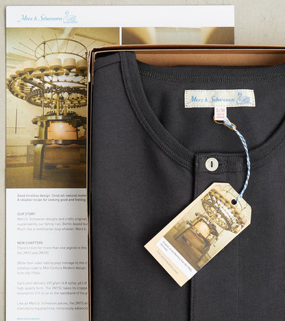 2M06 Good Originals - 6.8oz Vintage Machine 2-Thread Henley - 98 Charcoal