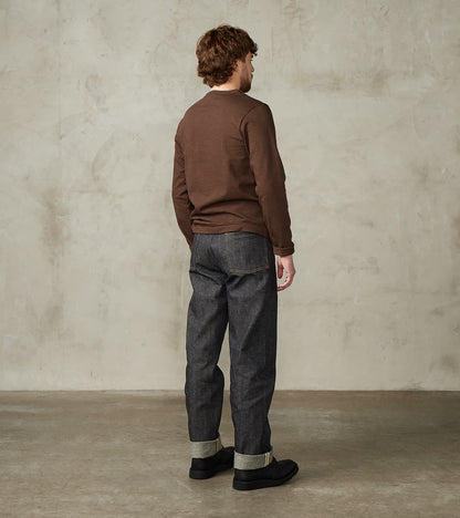 S218 Good Originals - 10.7oz Loopwheeled 2-Thread Heavyweight Longsleeve - 192 Chocolate
