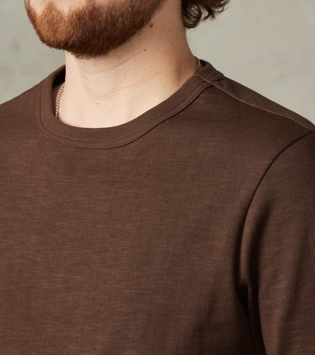 S218 Good Originals - 10.7oz Loopwheeled 2-Thread Heavyweight Longsleeve - 192 Chocolate