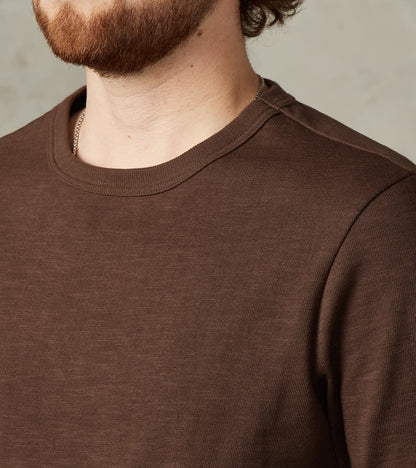 S218 Good Originals - 10.7oz Loopwheeled 2-Thread Heavyweight Longsleeve - 192 Chocolate