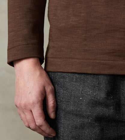 S218 Good Originals - 10.7oz Loopwheeled 2-Thread Heavyweight Longsleeve - 192 Chocolate