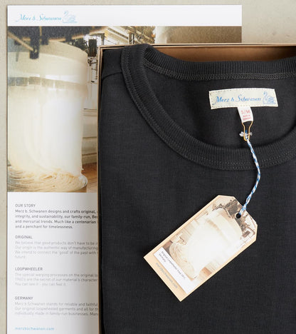 S214 Good Originals - 10.7oz Loopwheeled 2-Thread Heavyweight T-Shirt - 98 Charcoal