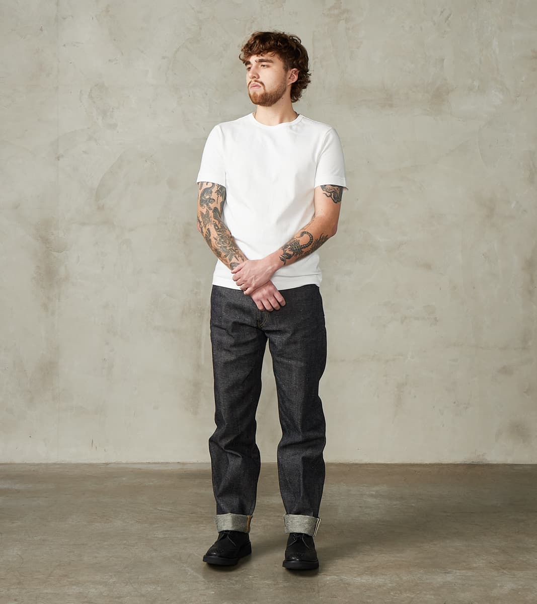 215 Good Originals - 7.2oz Loopwheeled 2-Thread T-Shirt - 01 White