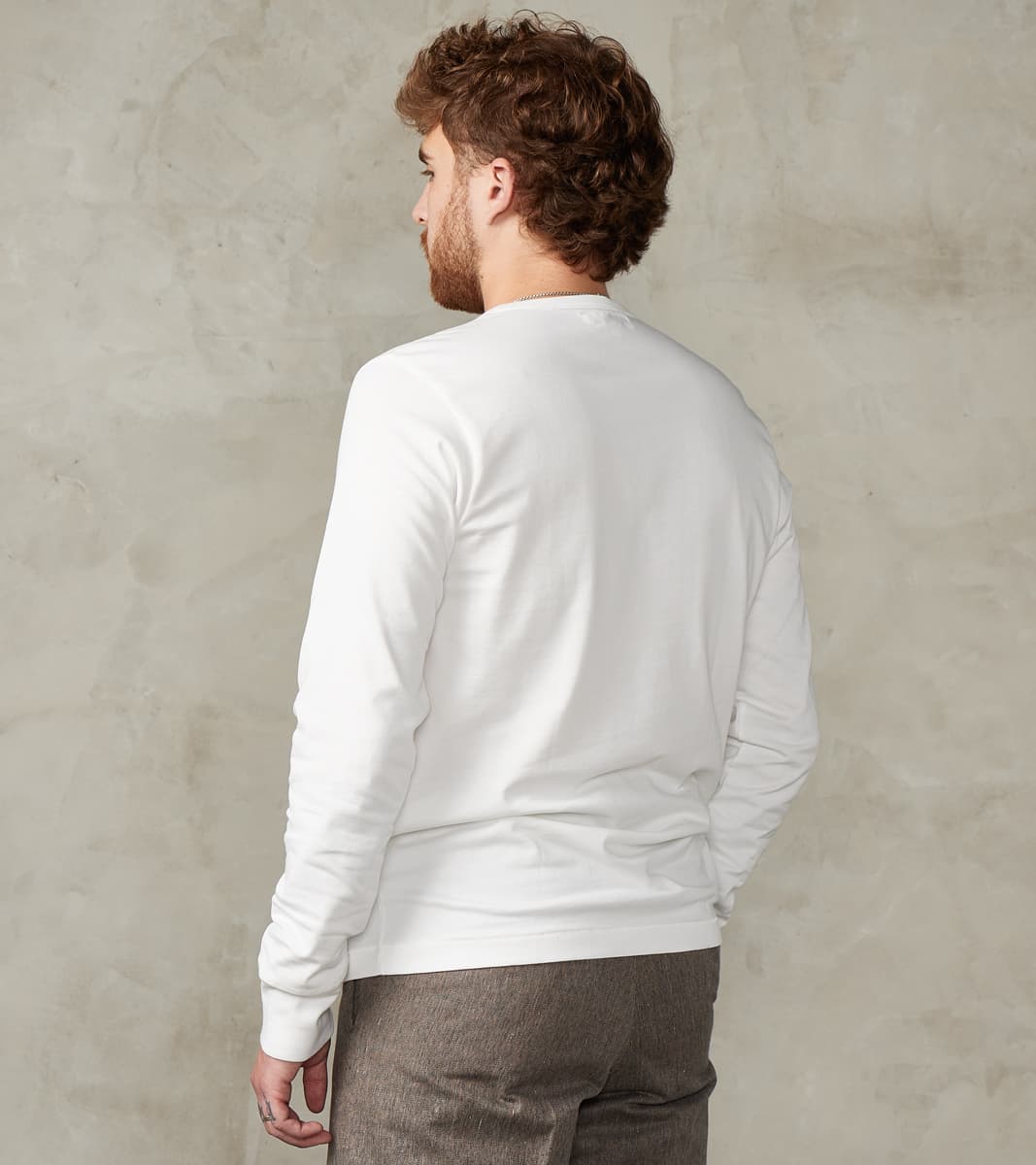 2M15LS Good Originals - 6.8oz Vintage Machine 2-Thread Longsleeve - 01 White