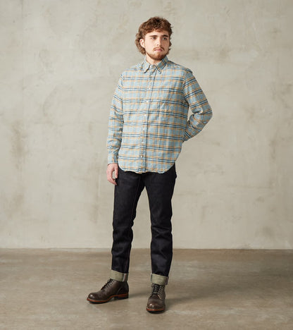 0405-BE - High Tapered - 18oz Indigo x Beige