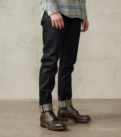 Momotaro Jeans - 0405-BE - High Tapered - 18oz Indigo x Beige