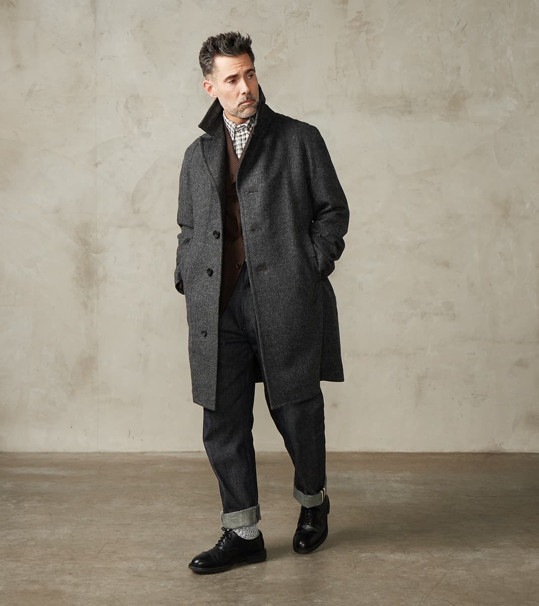 MotivMfg x Division Road Swiss Army Officer Coat - Fox Brothers® Fox Brothers® Gr…