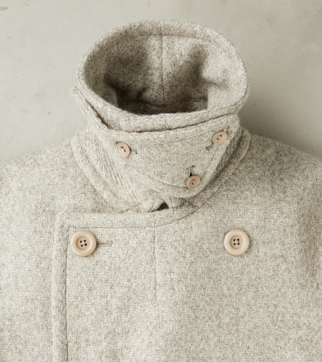 Swiss Army Overcoat - Marling & Evans® Ecru Undyed Boxweave Overcoating