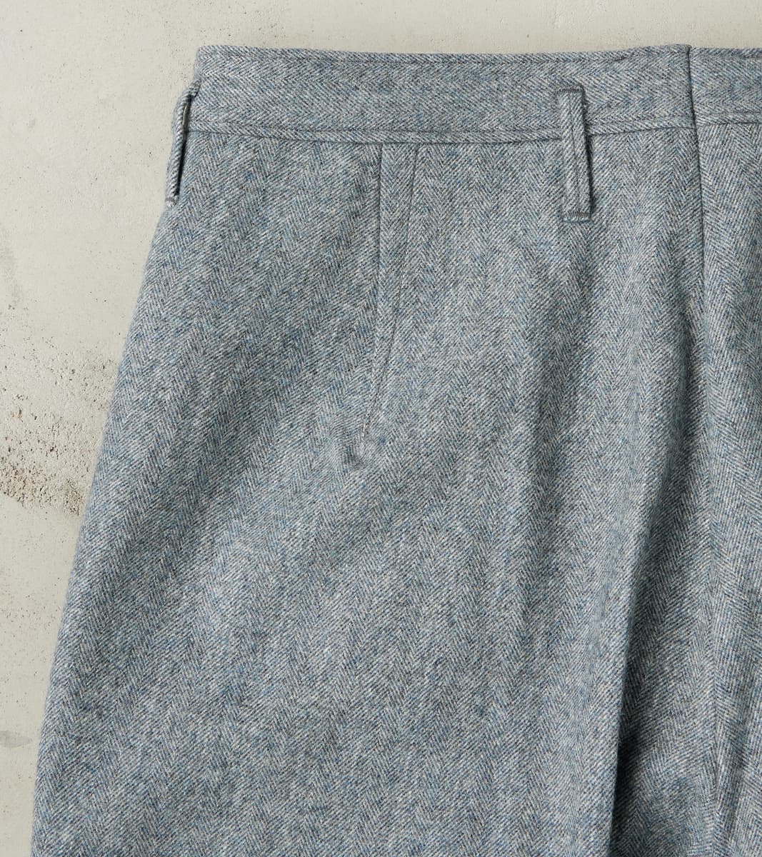 American Dress Trousers - Fox Brothers® Grey Chalk Stripe Herringbone Worsted Flannel