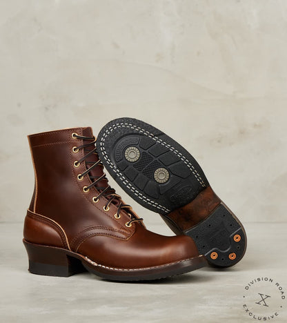 Western Rockabilly Boot - 11067 - Dr. Sole Split Supergrip - Horween Cognac Shackleton