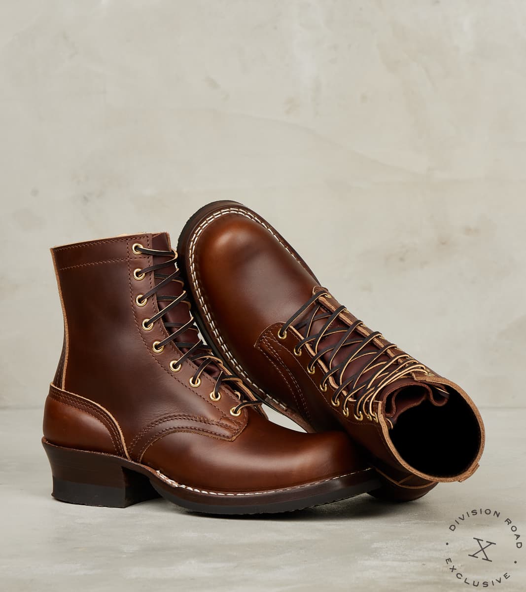 Western Rockabilly Boot - 11067 - Dr. Sole Split Supergrip - Horween Cognac Shackleton