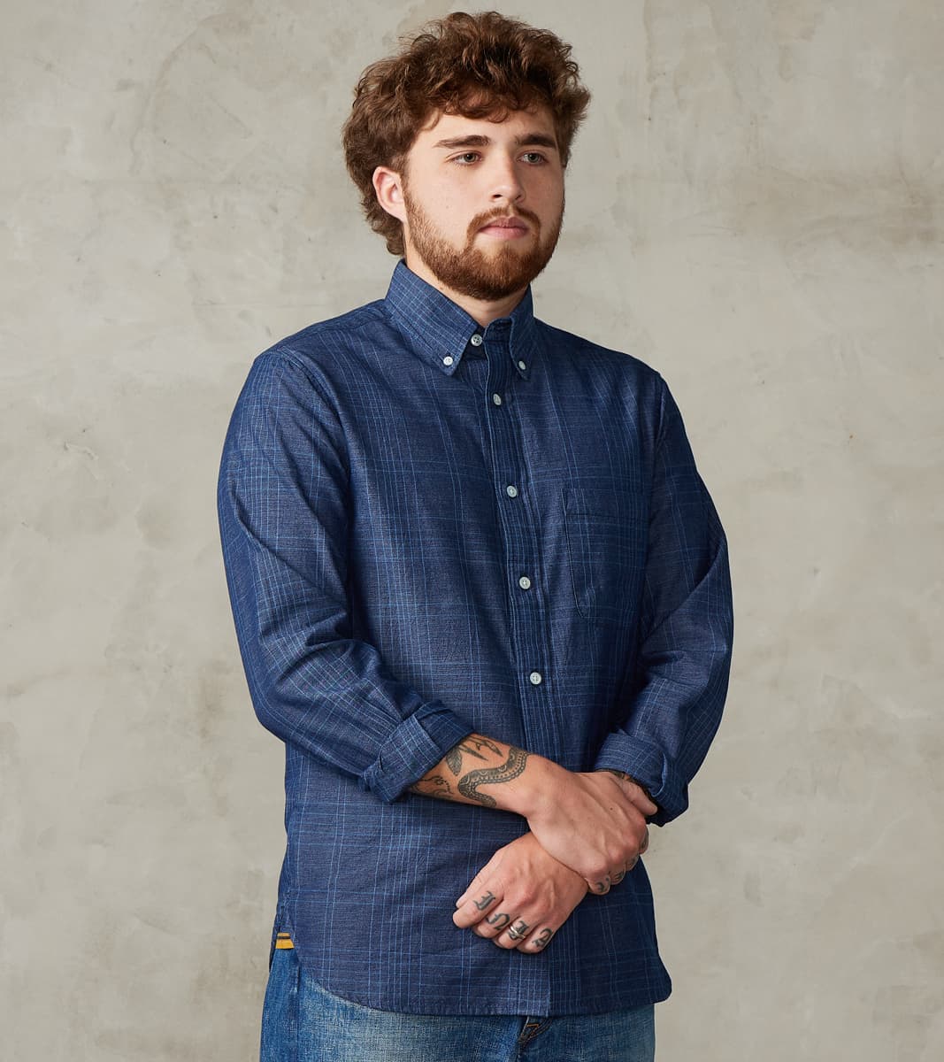 Original Madras Trading Co. x Division Road No.5 Classic Button Down - Handwoven …