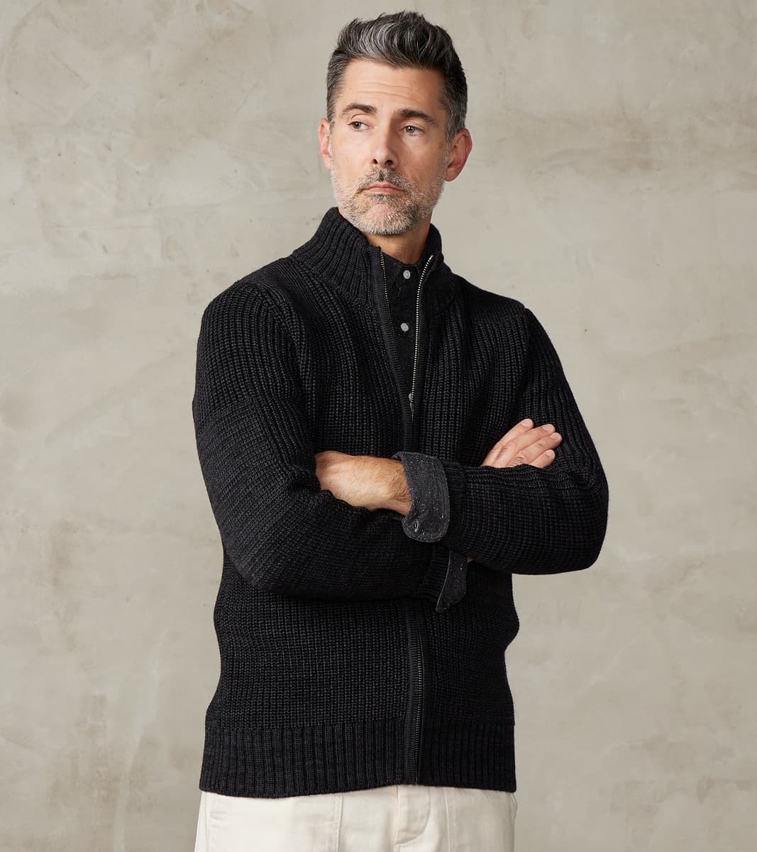S.N.S. Herning Robust Full Zip - Magnetite Black
