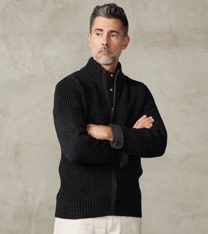 S.N.S. Herning Robust Full Zip - Magnetite Black