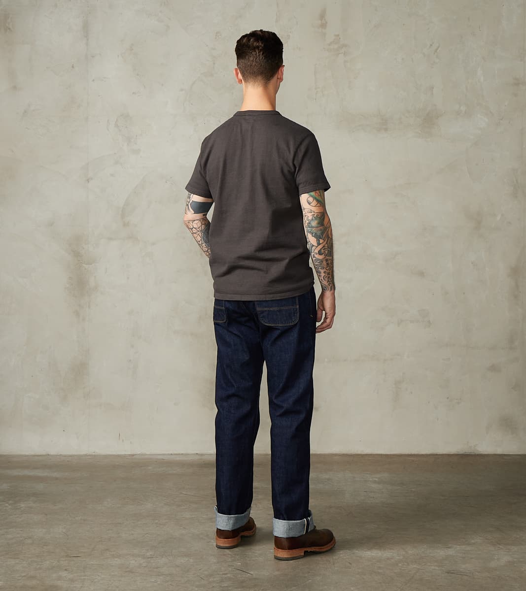 SJST-SC03 Japanese Cotton Short Sleeve Pocket T-Shirt - Kuromame
