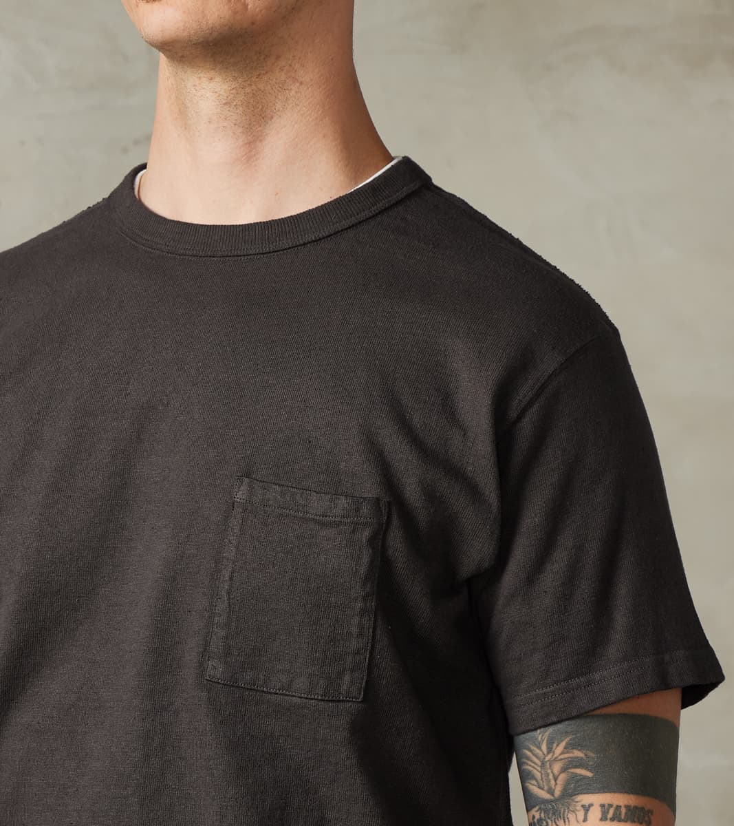 SJST-SC03 Japanese Cotton Short Sleeve Pocket T-Shirt - Kuromame