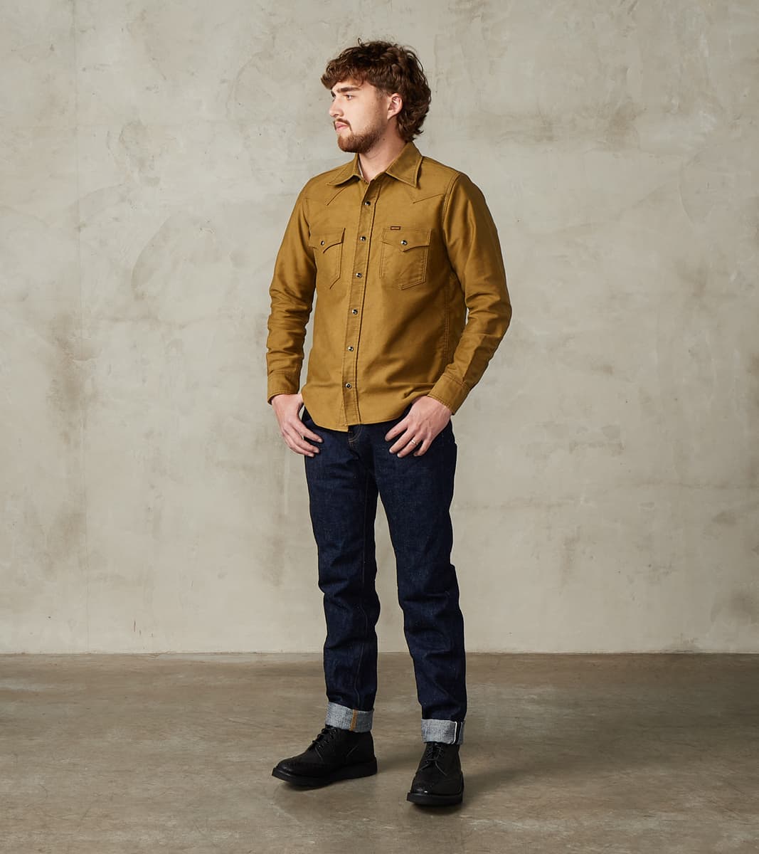S211AX 18oz Ai Plus Benkei Natural Indigo - Relaxed Tapered