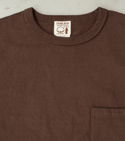 SJST-SC03 Japanese Cotton Short Sleeve Pocket T-Shirt - Kuri Dark
