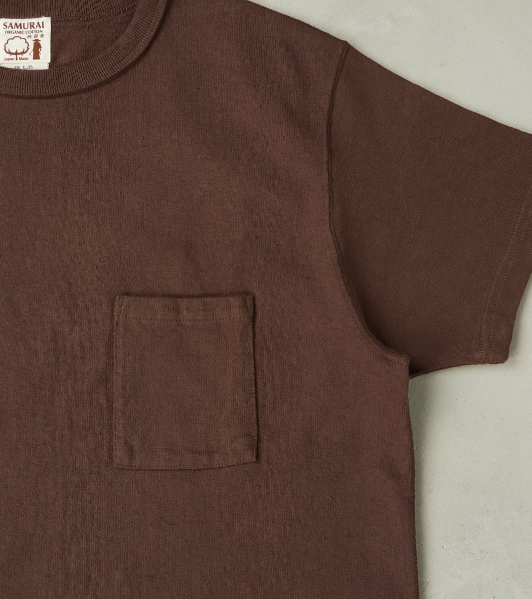 SJST-SC03 Japanese Cotton Short Sleeve Pocket T-Shirt - Kuri Dark