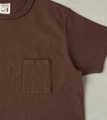 SJST-SC03 Japanese Cotton Short Sleeve Pocket T-Shirt - Kuri Dark