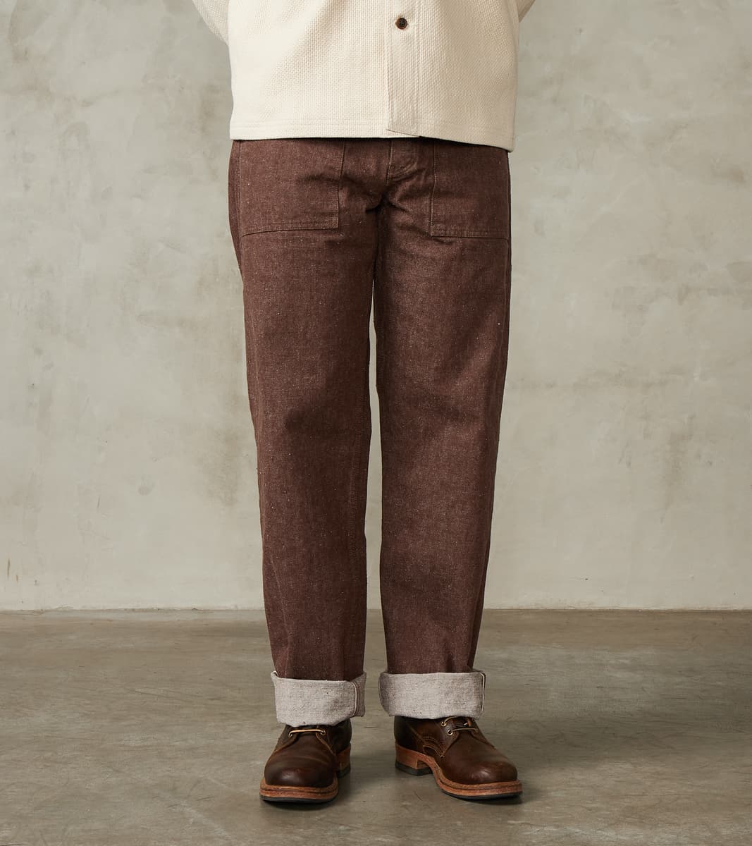 Samurai - SJ52BR 15oz Selvedge Denim Kanoko Brown Baker Pant - Regular…