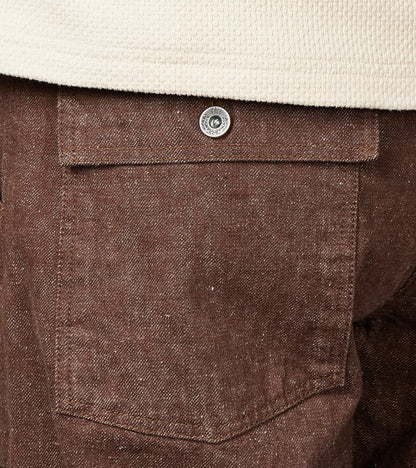SJ52BR 15oz Selvedge Denim Kanoko Brown Baker Pant - Regular Straight