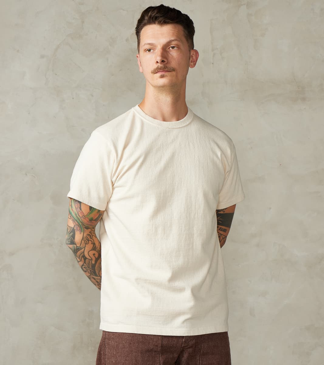 Samurai - SJST-SC01 Japanese Cotton Short Sleeve T-Shirt - Natural