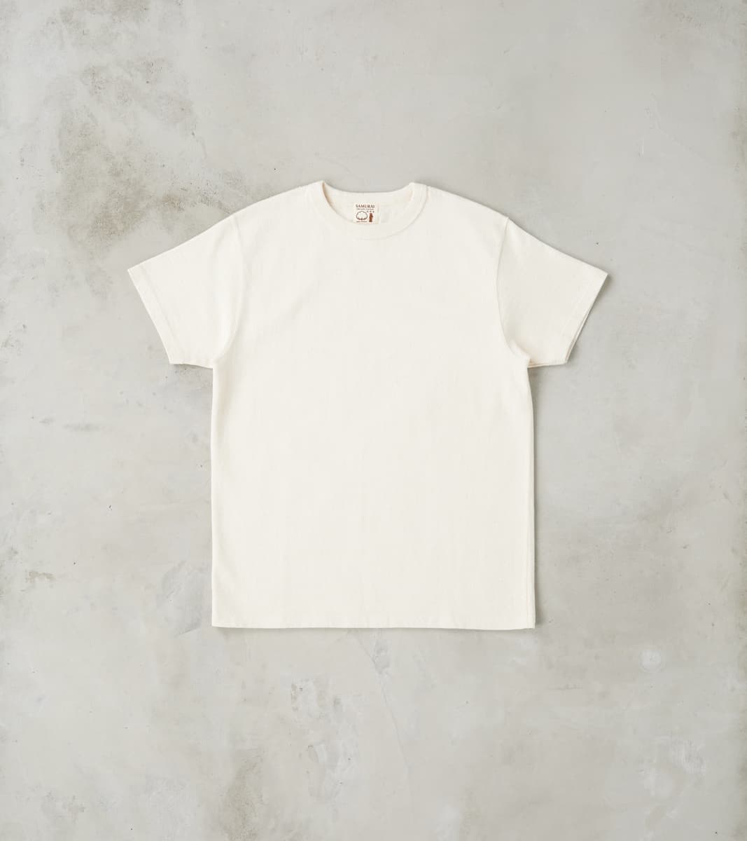 Samurai - SJST-SC01 Japanese Cotton Short Sleeve T-Shirt - Natural