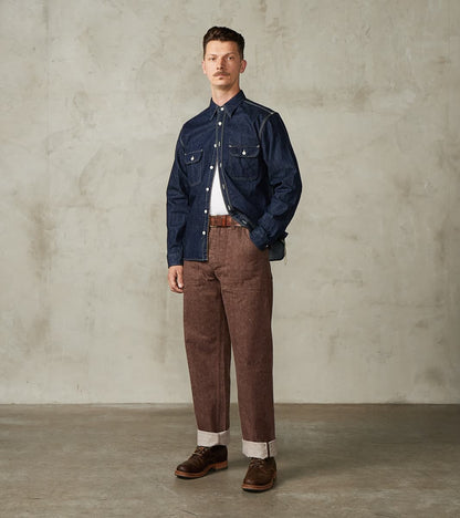 SJWS-SC01W 10oz Japanese Samurai Cotton Indigo Denim Work Shirt
