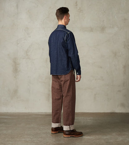 SJWS-SC01W 10oz Japanese Samurai Cotton Indigo Denim Work Shirt