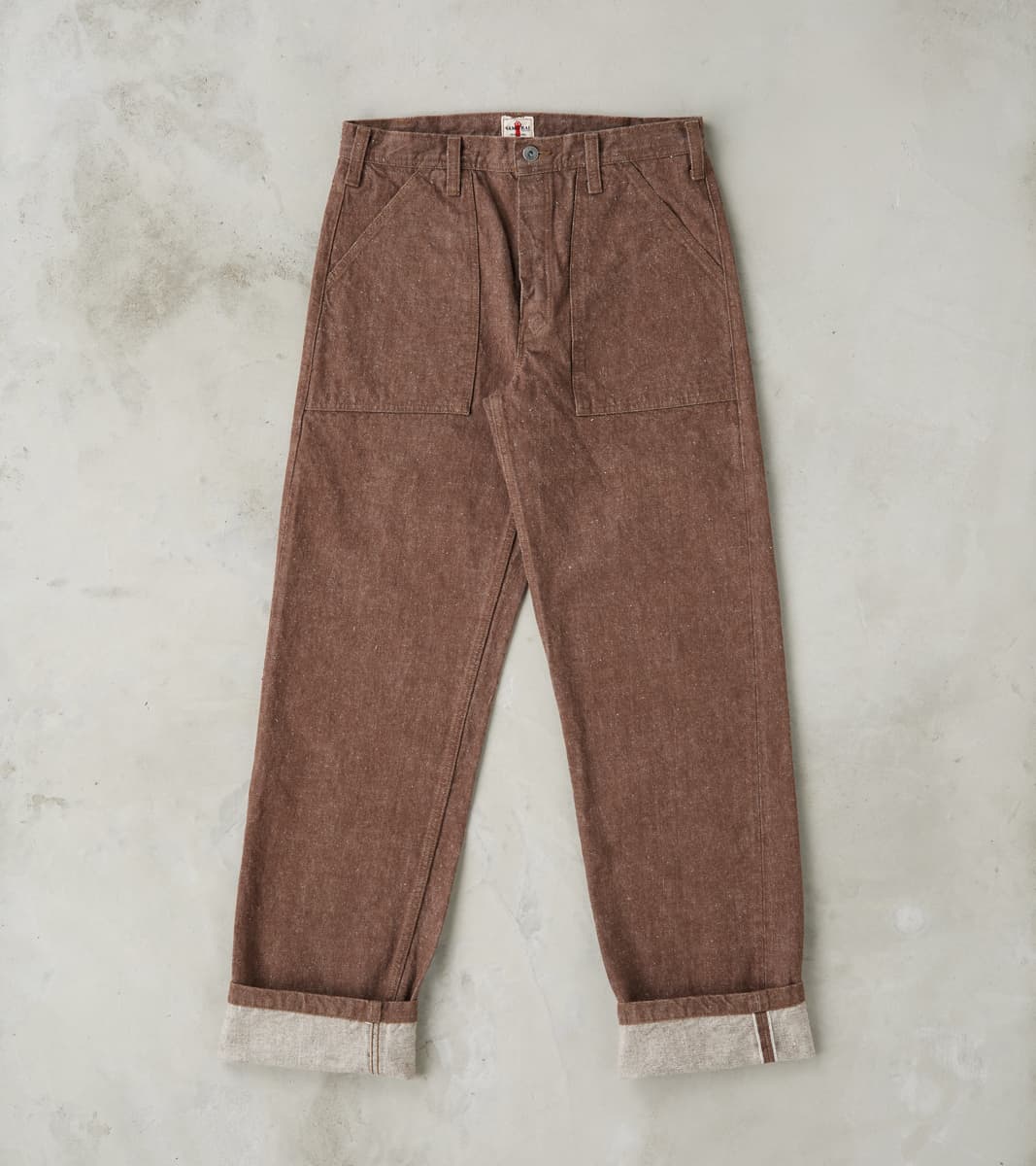 Samurai - SJ52BR 15oz Selvedge Denim Kanoko Brown Baker Pant - Regular…