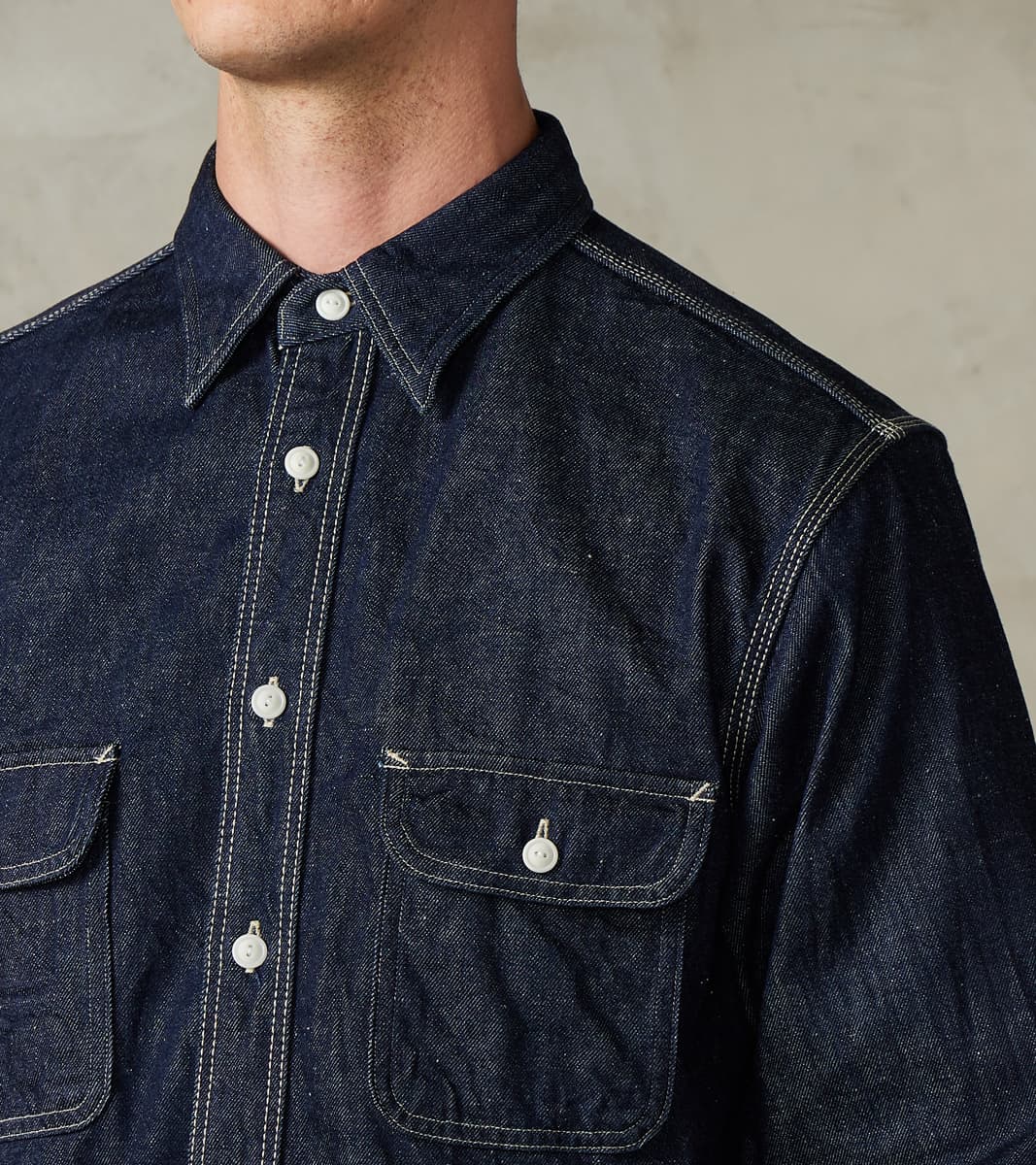 SJWS-SC01W 10oz Japanese Samurai Cotton Indigo Denim Work Shirt