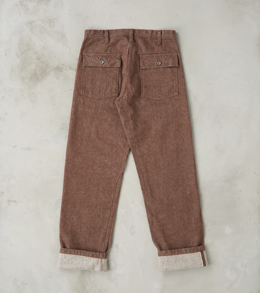 SJ52BR 15oz Selvedge Denim Kanoko Brown Baker Pant - Regular Straight