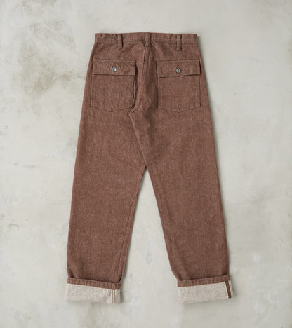 SJ52BR 15oz Selvedge Denim Kanoko Brown Baker Pant - Regular Straight