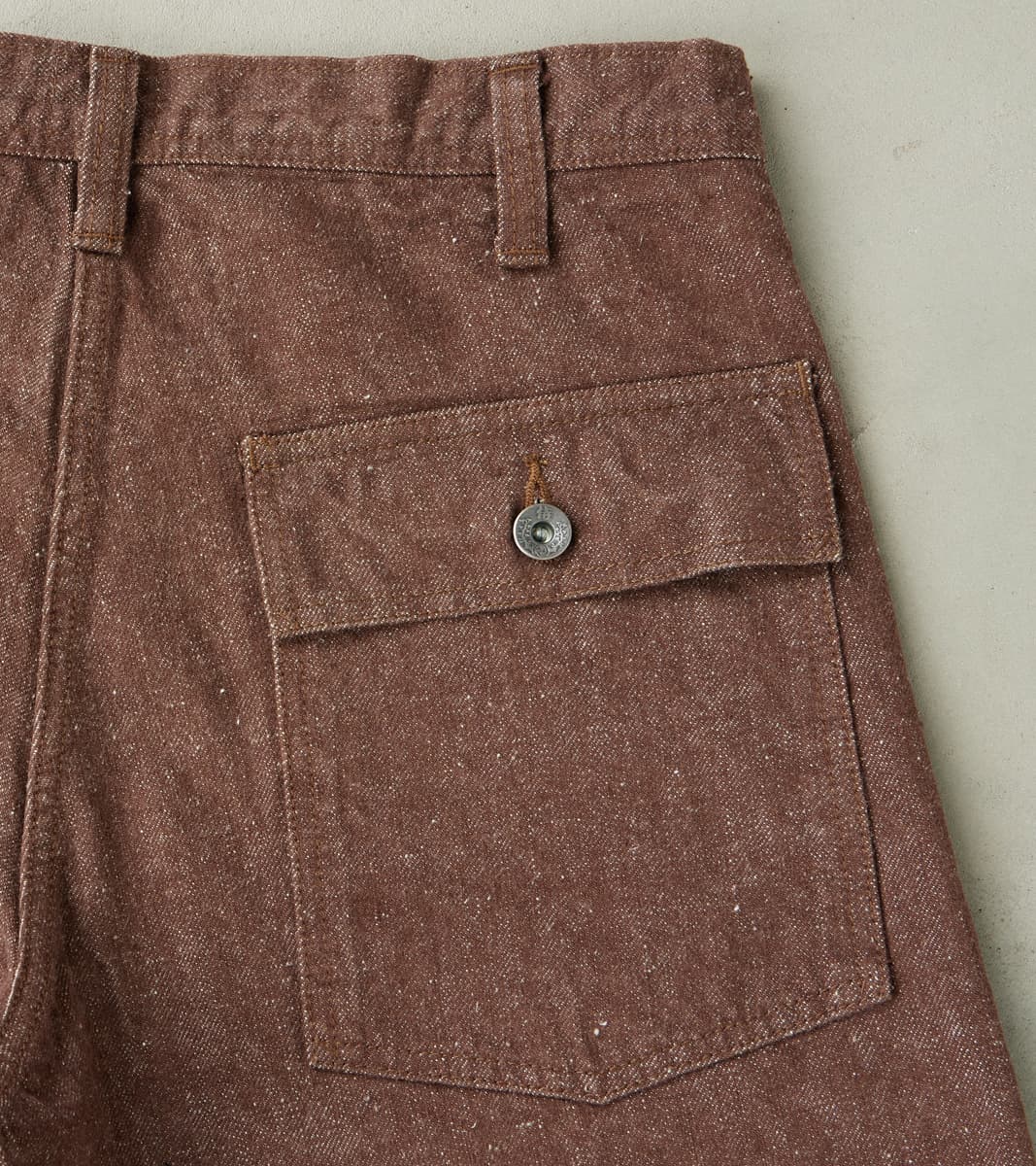 SJ52BR 15oz Selvedge Denim Kanoko Brown Baker Pant - Regular Straight