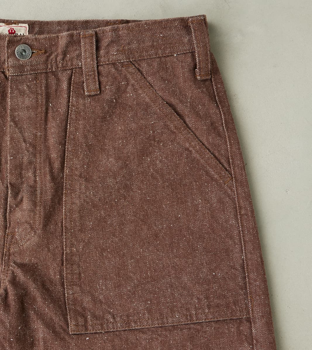 SJ52BR 15oz Selvedge Denim Kanoko Brown Baker Pant - Regular Straight