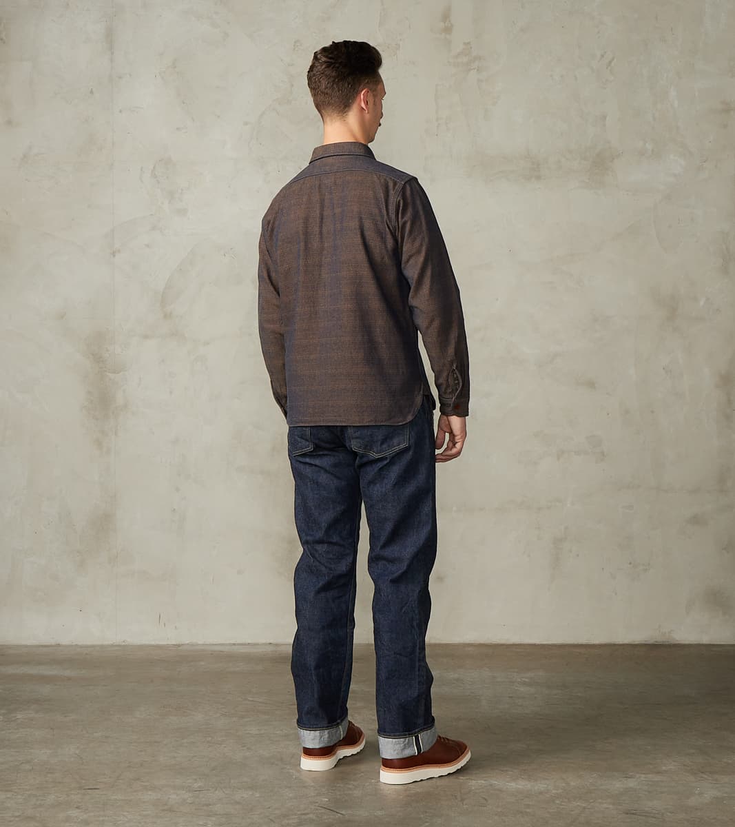 SSS26-KSKW Natural Indigo Dyed Kanoko Aimadara Sashiko Work Shirt