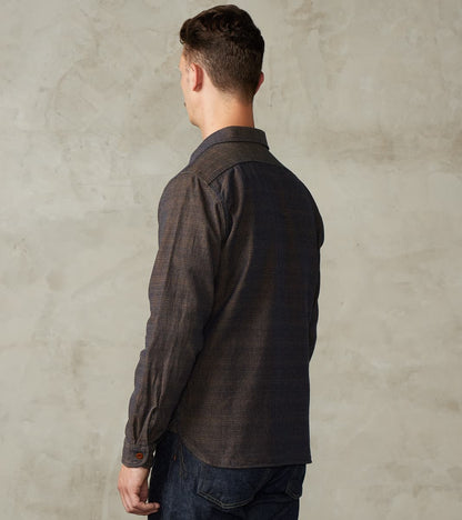 SSS26-KSKW Natural Indigo Dyed Kanoko Aimadara Sashiko Work Shirt