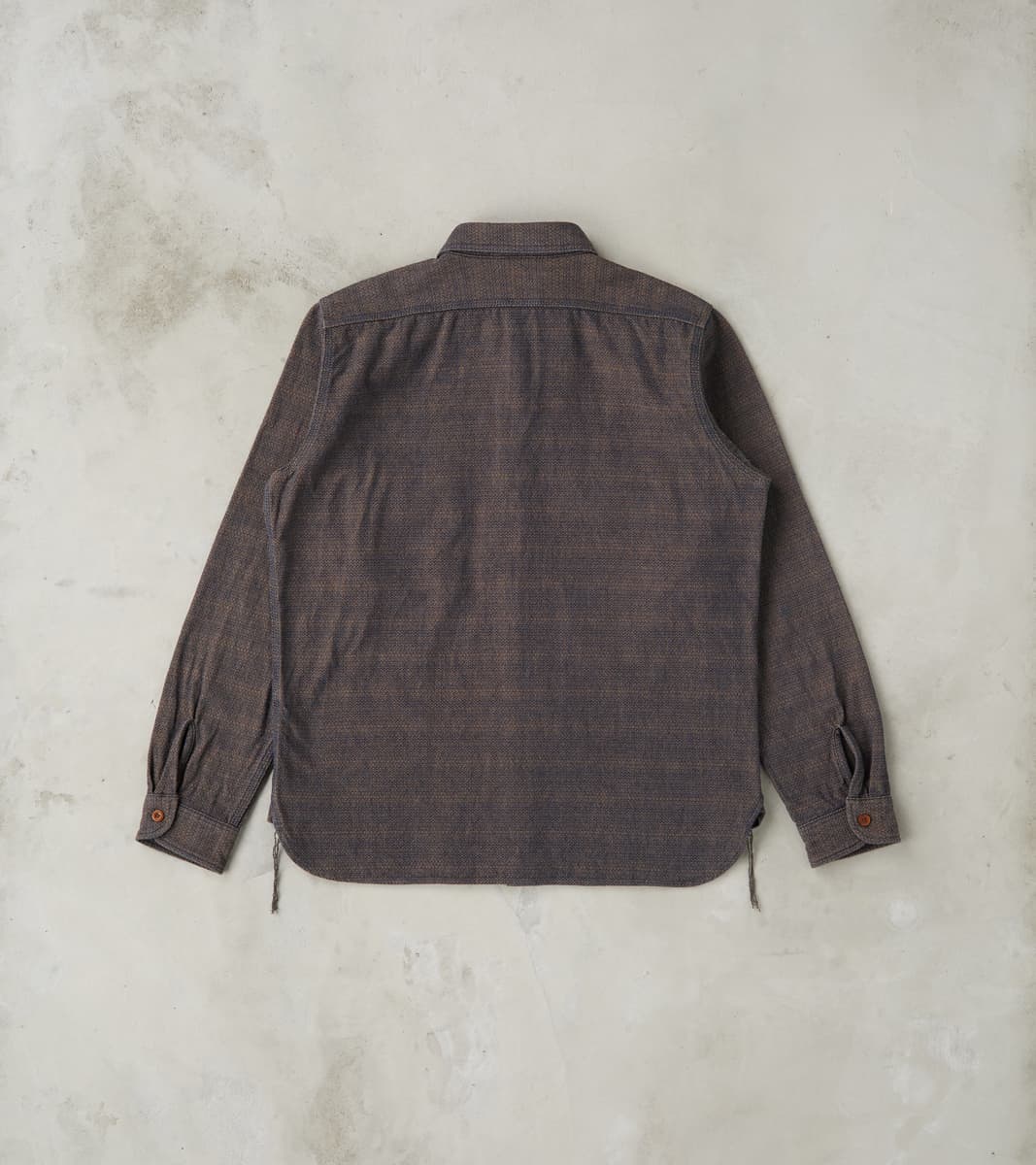 SSS26-KSKW Natural Indigo Dyed Kanoko Aimadara Sashiko Work Shirt