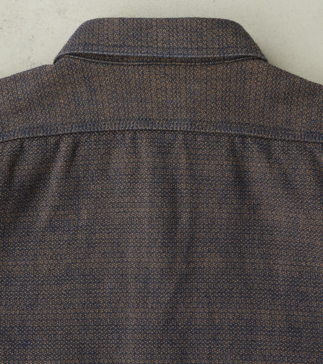 SSS26-KSKW Natural Indigo Dyed Kanoko Aimadara Sashiko Work Shirt
